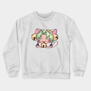 I draw the mildly cursed goofy ahh dejiko / di gi charat meme Crewneck Sweatshirt